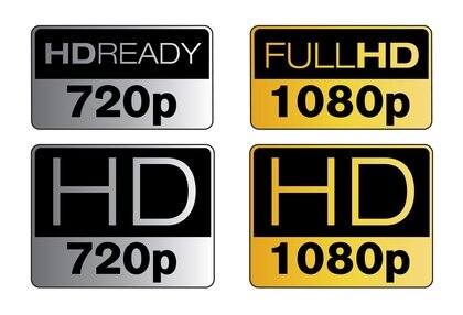 Symbole für HD Ready sowie Full HD